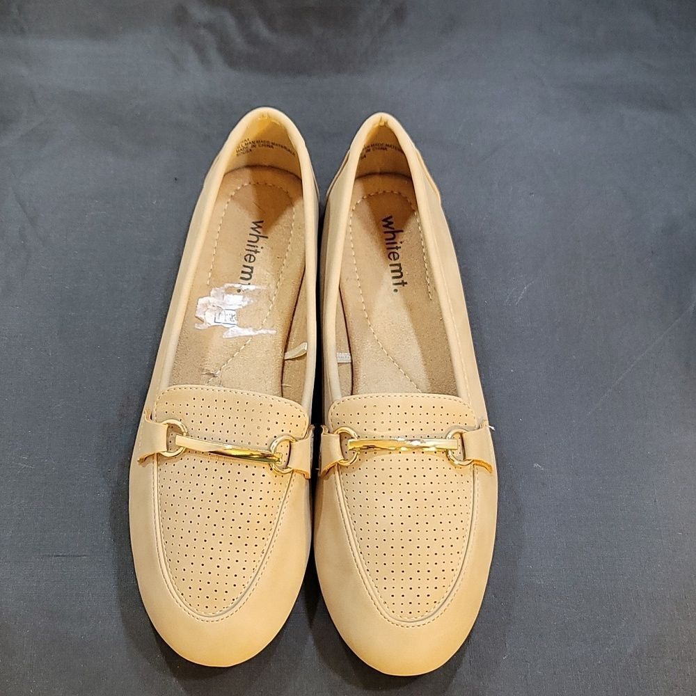 WHITEMT ALMOND TOE SLIP-ON STYLE WOMEN'S FLAT